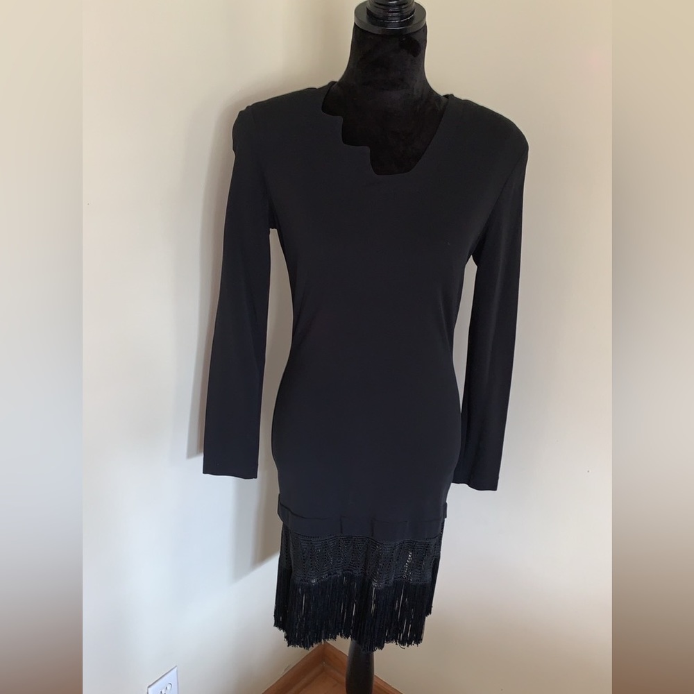 Vintage Paolo Negrato Fringe Detail Dress